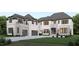 Beautiful new construction features painted brick, stone accents, two car garage, and manicured lawn at 3601 Alamance Dr, Raleigh, NC 27609
