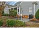 Grilling station and outdoor seating area in a secluded backyard at 6489 Waters Edge Dr, Rocky Mount, NC 27803