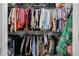 This walk in closet has plentiful rods for hanging clothing at 6489 Waters Edge Dr, Rocky Mount, NC 27803