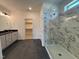 Spacious bathroom with walk-in closet and marble shower at 3521 Amelia Grace Dr # 67, Fuquay Varina, NC 27526
