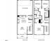 Detailed floor plan showcasing layout of first and second floor of the home at 3727 Rosebush Dr, Zebulon, NC 27597