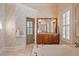 Bright bathroom features a soaking tub, walk-in shower and custom cabinetry at 4708 Wynneford Way, Raleigh, NC 27614