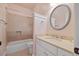 Bathroom features tiled shower and vanity at 4708 Wynneford Way, Raleigh, NC 27614