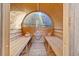 Interior view of sauna with wooden benches at 4708 Wynneford Way, Raleigh, NC 27614