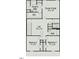 Second floor plan with bedrooms, bathrooms, laundry, and a loft at 60 Commons Cir, Clayton, NC 27520