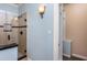 Walk-in shower with glass door, and a vanity on the wall at 748 Weathergreen Dr, Raleigh, NC 27615