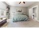This cozy bedroom features carpeted floors, lots of natural light, and a calming paint color at 857 Stroud Cir, Wake Forest, NC 27587