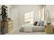Bright bedroom with modern furniture, neutral decor, and ample natural light at 1012 Aspen View Dr, Raleigh, NC 27610