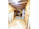 Unfinished basement space with wood beams and open layout, ready to customize at 1317 Pecora Ln, Raleigh, NC 27607