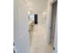 Bright bathroom with double vanity, glass shower, and light tile flooring at 1317 Pecora Ln, Raleigh, NC 27607