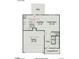 First floor plan featuring a kitchen, breakfast area, Gathering room, garage and covered porch at 209 Deodora Ln, Cameron, NC 28326