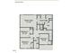 Second floor plan featuring an owner's suite, three bedrooms, two bathrooms, and laundry room at 209 Deodora Ln, Cameron, NC 28326
