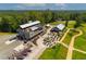 Birds-eye view of a restaurant surrounded by lush greenery at 2325 Ballywater Lea Way, Wake Forest, NC 27587