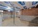 Unfinished basement with block foundation, ready to be transformed into a functional living space at 2810 Hickory Hill Rd, Burlington, NC 27215