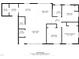 Detailed floor plan of the home, showing layout of rooms, including kitchen, living room, and bedrooms at 4459 N Old Carriage Rd, Rocky Mount, NC 27804