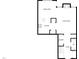 Detailed first floor plan showcasing the kitchen, dining and living areas, laundry, foyer, and WC at 4820 Landover Arbor Pl, Raleigh, NC 27616