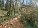 A charming playhouse in the wooded backyard, providing an engaging space for outdoor adventures at 5620 Winthrop Dr, Raleigh, NC 27612