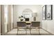 Modern home office boasts a streamlined desk and a sleek, comfortable chairs at 616 Emerald Bay Cir, Raleigh, NC 27610