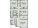 Upstairs floor plan highlighting the owner's suite, bedrooms, bathroom, laundry room, and walk-in closet at 68 Commons Cir # 223, Clayton, NC 27520