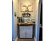A cozy coffee bar with modern appliances and a rustic wooden countertop at 70 Maxwell Pl, Lillington, NC 27546