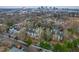 Scenic aerial view of the apartment complex and the city skyline at 741 Bishops Park Dr # 204, Raleigh, NC 27605