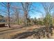 Extensive backyard featuring mature trees and lush greenery at 1204 Donphil Rd, Durham, NC 27712