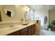 Elegant bathroom with double vanity and plenty of counter space at 1226 Woodland Church Rd, Wake Forest, NC 27587
