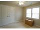 Bright bedroom with neutral walls, carpet, a ceiling fan and a double window for natural light at 1226 Woodland Church Rd, Wake Forest, NC 27587