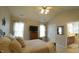 Comfortable bedroom with vaulted ceiling and decorative accents at 1226 Woodland Church Rd, Wake Forest, NC 27587