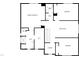 A second floor floorplan with two bedrooms, Gathering room, walk-in closet, and laundry room at 1336 Weavers Trace Dr, Zebulon, NC 27597