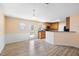 Eat-in kitchen area with views of the cooking space and access to the backyard at 1420 Springshire Ct, Raleigh, NC 27610