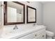 Bathroom featuring double vanity and walk-in shower at 1614 W Cotton Gin Dr, Clayton, NC 27527