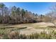 Large backyard with view of wooded area behind the home and some nearby greenery at 174 St. Andrews Ln, Chapel Hill, NC 27517