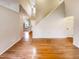 This living room features hardwood floors, neutral walls, and plenty of natural light at 5317 Tifton Dr, Raleigh, NC 27610