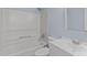 Bathroom featuring a shower and tub combination with modern fixtures and a vanity at 605 Stratton Way, Durham, NC 27704