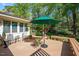 Relaxing deck area with outdoor seating and greenery, ideal for enjoying the peaceful surroundings at 6504 Brandywine Rd, Raleigh, NC 27607