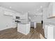 Bright kitchen boasts white cabinets, stainless appliances and granite countertops at 110 Lodgepole Ln, Burlington, NC 27215