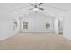 Spacious main bedroom features two windows, carpet and white ceiling at 110 Lodgepole Ln, Burlington, NC 27215