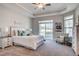 A large main bedroom features a tray ceiling, sitting area, and walk out patio at 142 Oban Dr, Homesite 135, Sanford, NC 27330