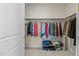 Organized walk-in closet with clothing racks and shelves for storage at 1435 Monterey Bay Dr, Wake Forest, NC 27587