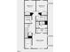 A detailed floor plan of the home's upper level, including bedrooms, bathrooms, and laundry room at 46 Shay St, Angier, NC 27501