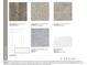 This image showcases flooring, countertop, backsplash, and cabinet color selections for the home at 46 Shay St, Angier, NC 27501