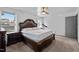 Spacious main bedroom features a cozy carpet and offers plenty of natural light at 47 Angela Way, Durham, NC 27703