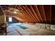 This attic has an exposed roof with beams at 5317 Chimney Swift Dr, Wake Forest, NC 27587
