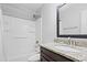 Bathroom featuring shower, tub and vanity sink at 5840 Branchwood Rd, Raleigh, NC 27609