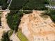 New development is under construction in an aerial view, surrounded by dense woodlands at 8717 Wardle Ct, Raleigh, NC 27616