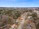 Aerial shot of neighborhood featuring tree coverage and houses at 2611 Atlantic St, Durham, NC 27707