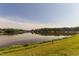 Scenic lake view highlighting the serene waterfront and landscaped shoreline at 302 Edinburgh Dr, Cary, NC 27511
