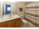Bright bathroom with vanity and shower at 5420 Golden Moss Trl, Raleigh, NC 27613