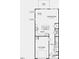 Detailed first-floor plan showing the kitchen, dining, and gathering room layout at 64 Shay St, Angier, NC 27501